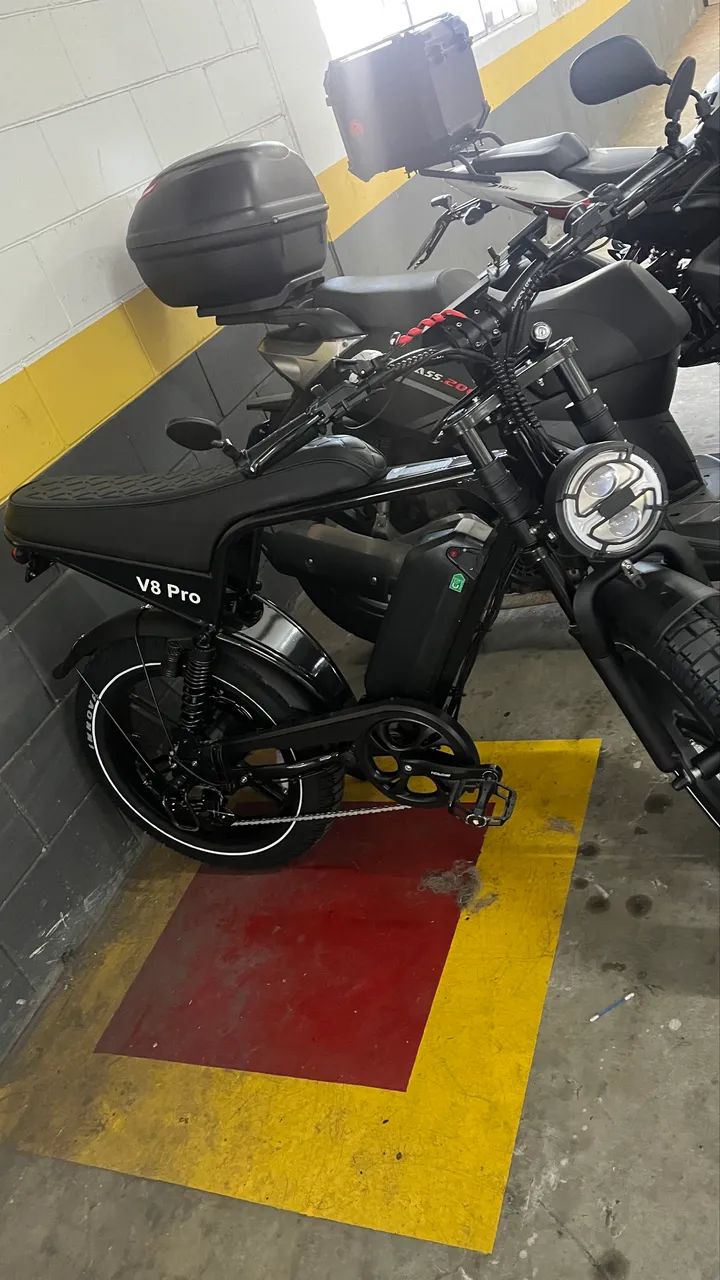 Bicicleta elétrica v8 pro 