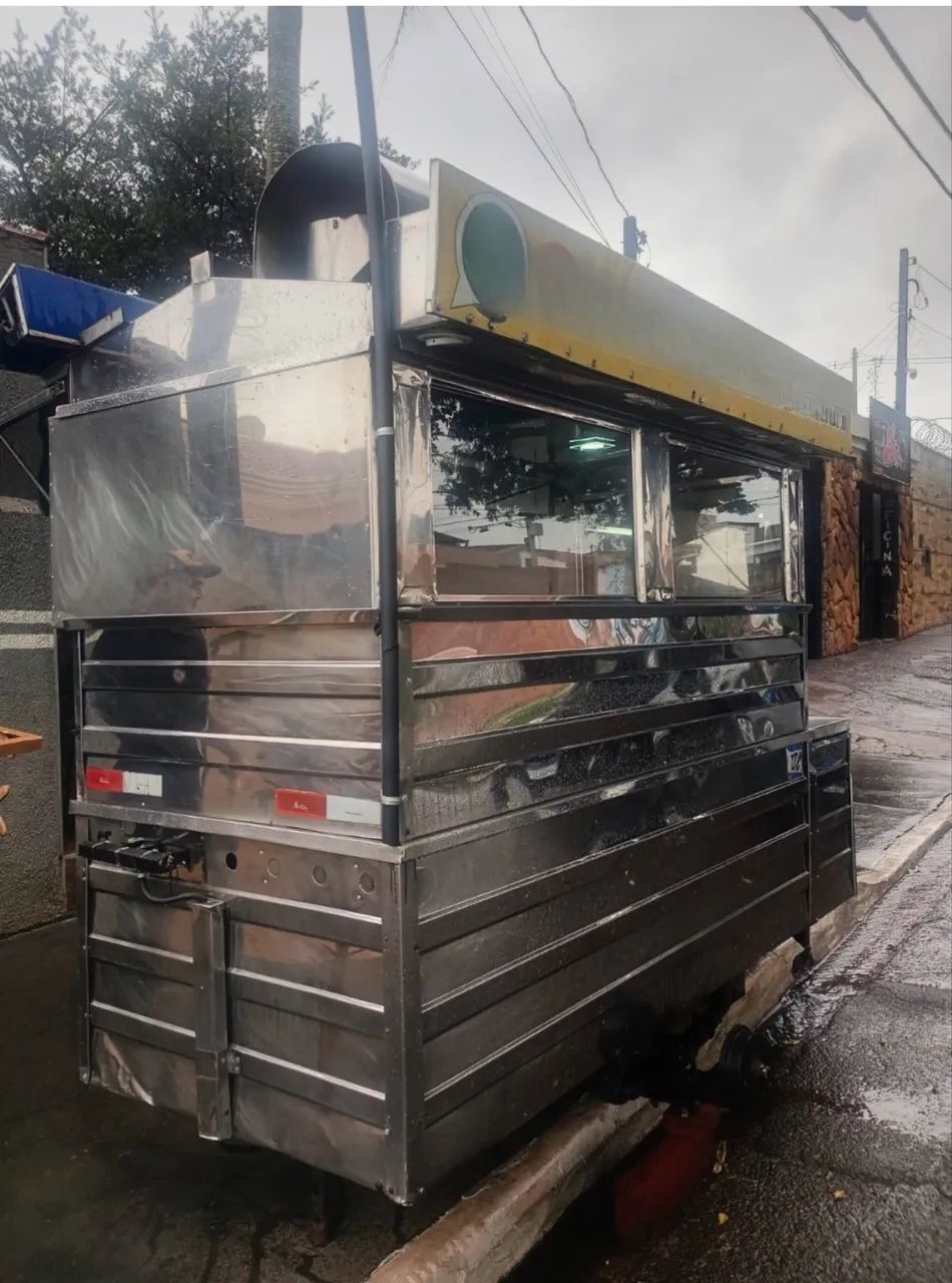 Carrinho de Lanche Completo com Toldo - Ótimo Estado - Foto 2