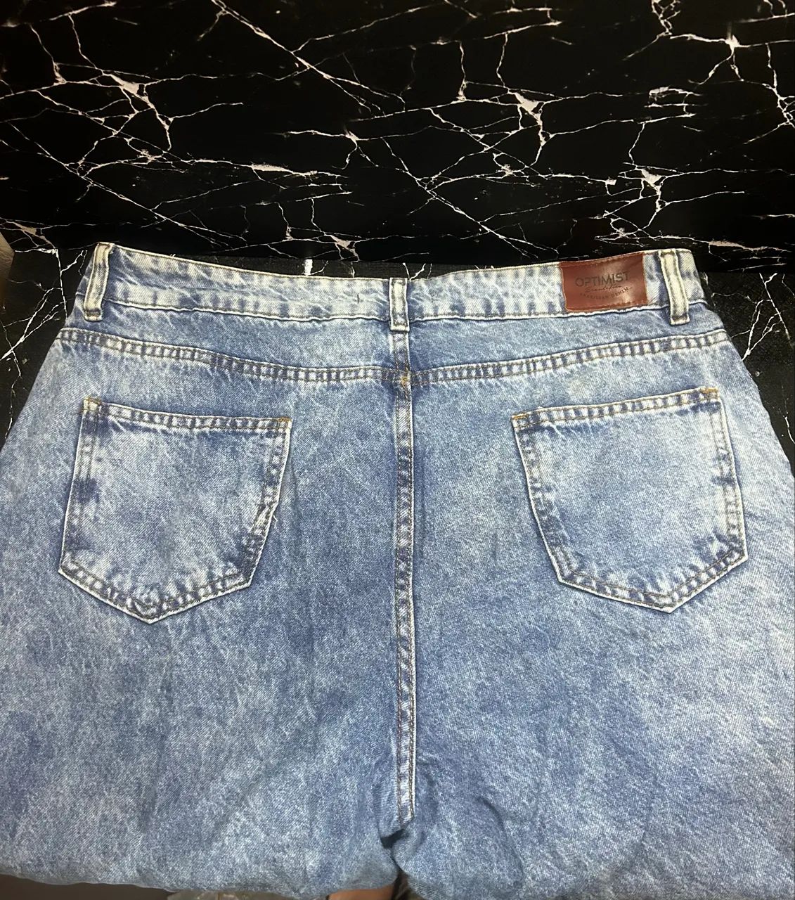 Calça jeans mom tamanho 46