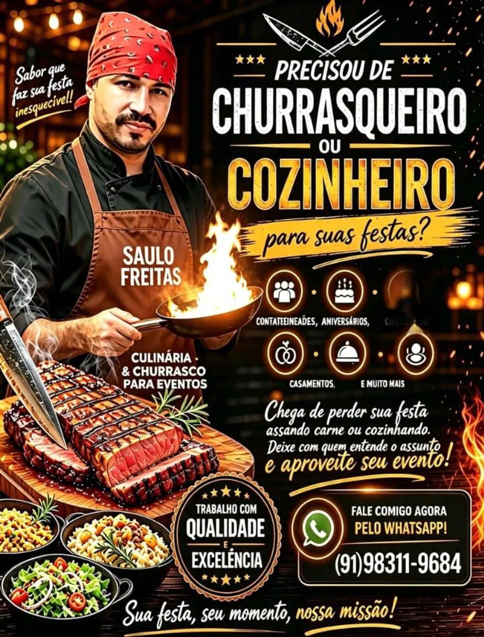 Cozinheiro e churrasqueiro