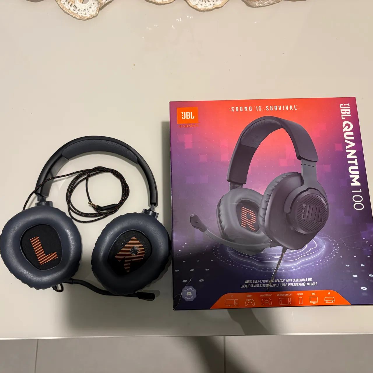 Headset Gamer JBL Quantum 100 original com caixa excelente estado