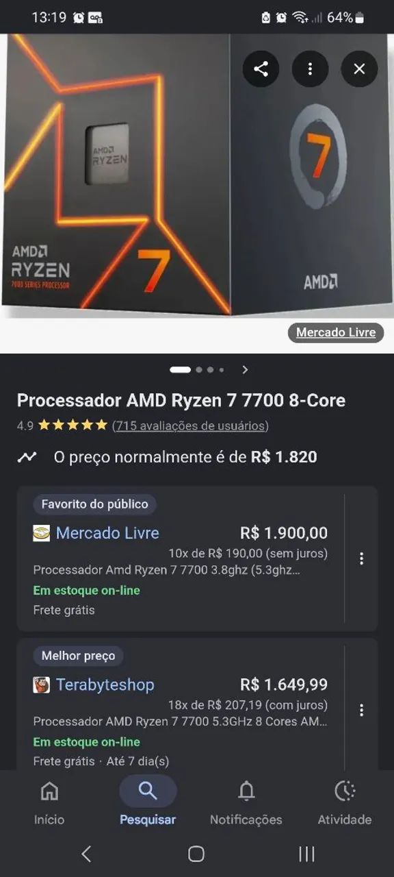 Processador Ryzen 7 7700 Novo AM5 - Foto 4