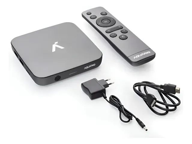Tv box Aquário PLUS 4K STV-3000 Plus STV-3000 4k padrão 4K 16GB preto com 2GB de memória R