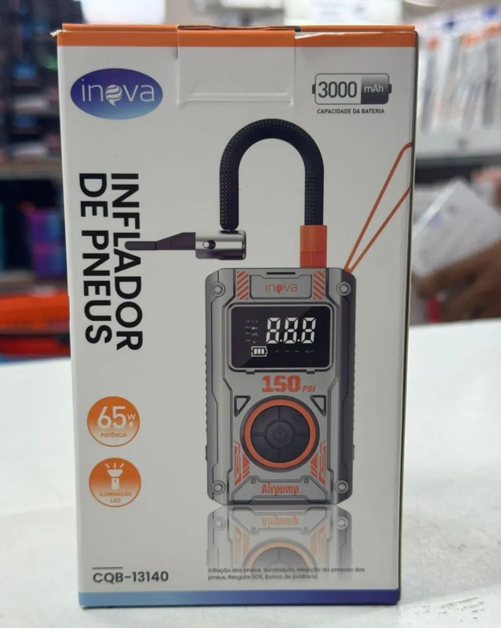 Mini compressor de ar portátil recarregável  - Foto 4