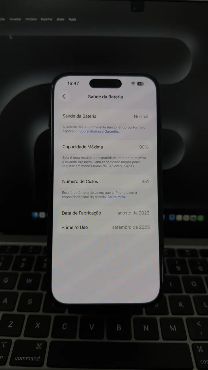 iPhone 15, Preto, 128gb - Foto 3