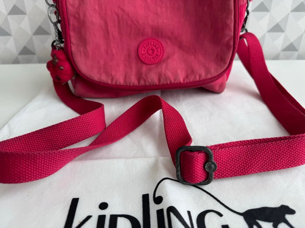 Lancheira kipling escolar térmica rosa - Foto 2