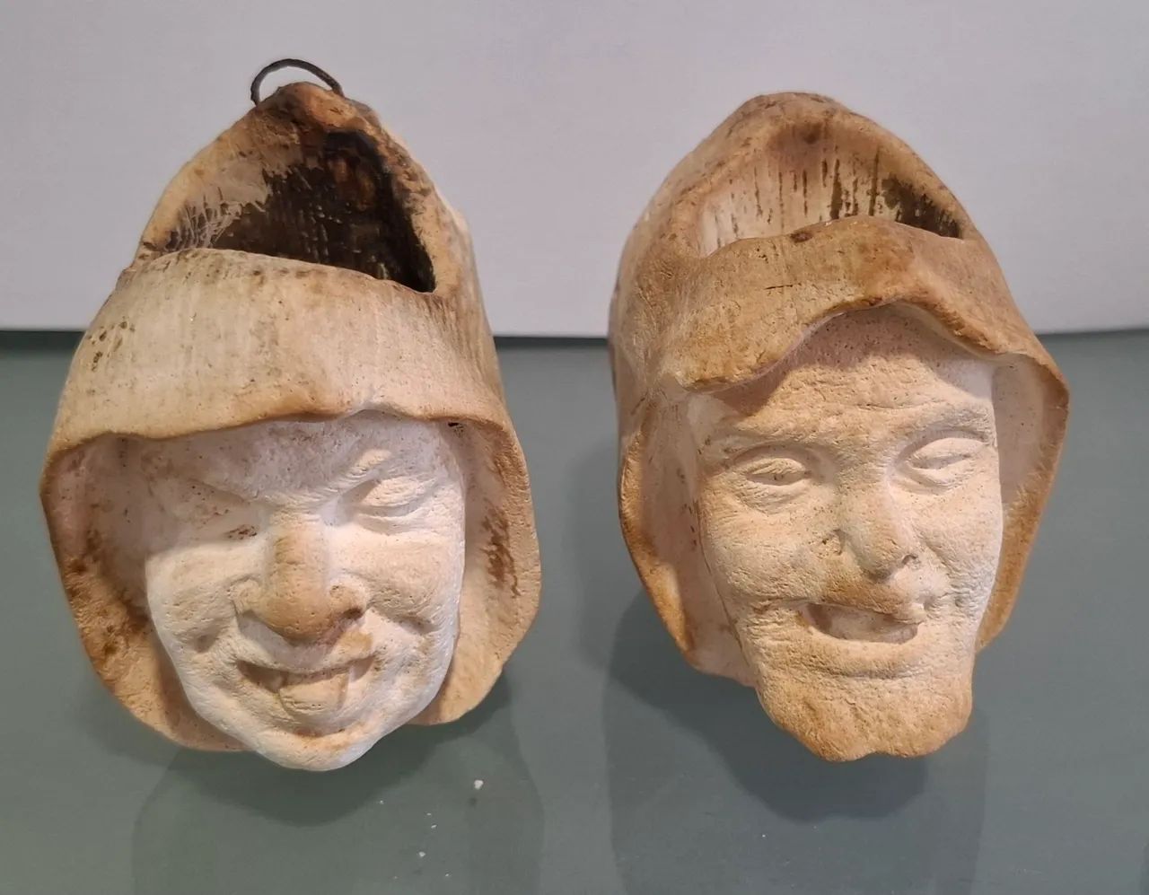 Castiçais antigos cabeça de frade e de pescador