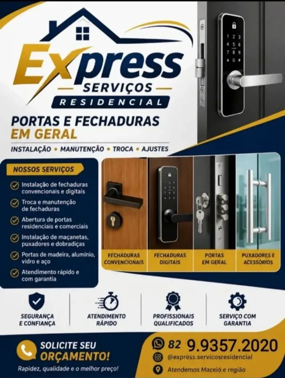 INSTALAÇÃO DE FECHADURA DIGITAL EM MACEIÓ 