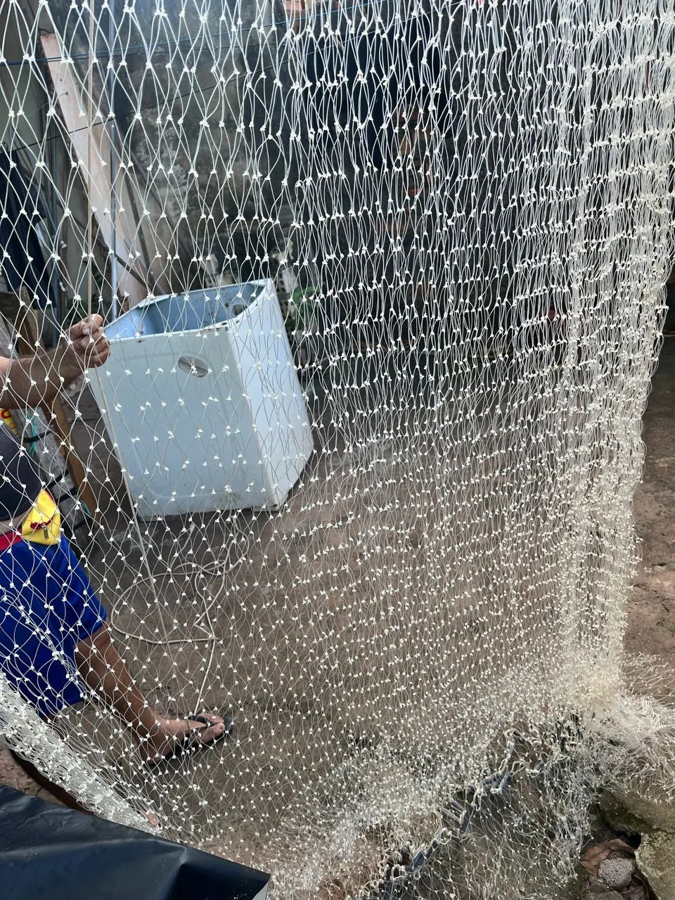 Tarrafa para pesca. Nunca usada, linha 0,50 / tamanho 50x50 - Foto 3