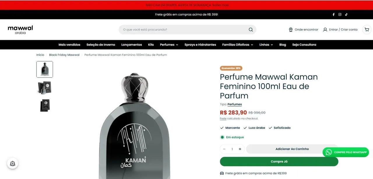 Perfume Mawwal Kaman Feminino 100ml Eau de Parfum - Foto 3