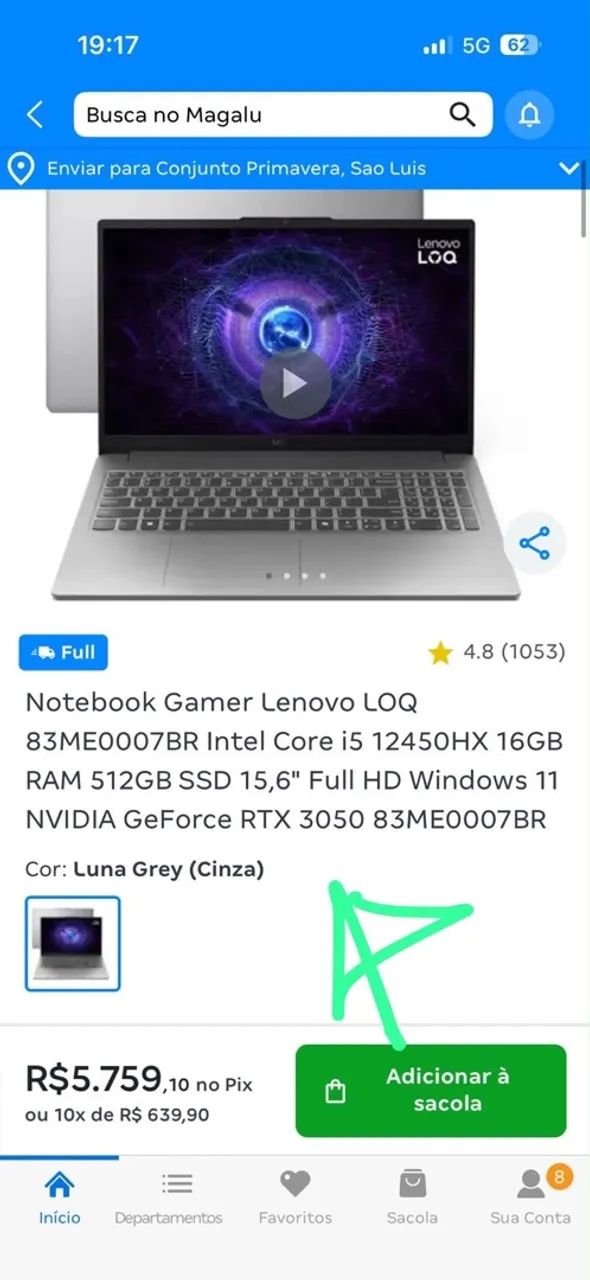 Notebook Gamer Lenovo LOQ E  - Foto 3