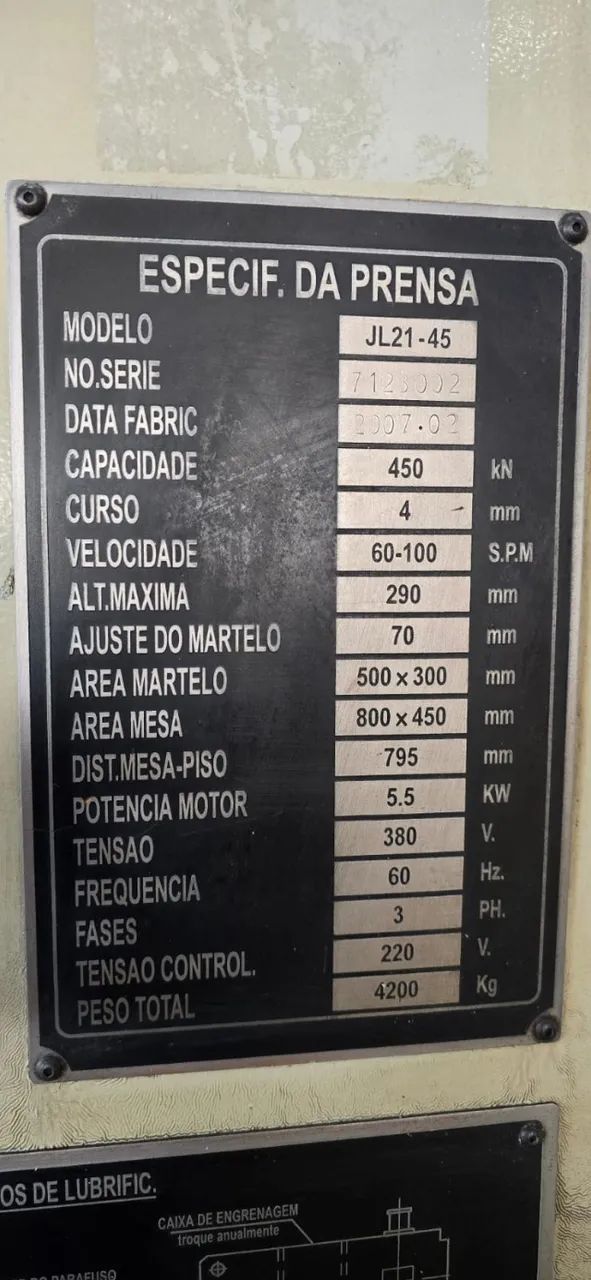PRENSA FREIO FRICÇÃO 45 TON - Foto 6