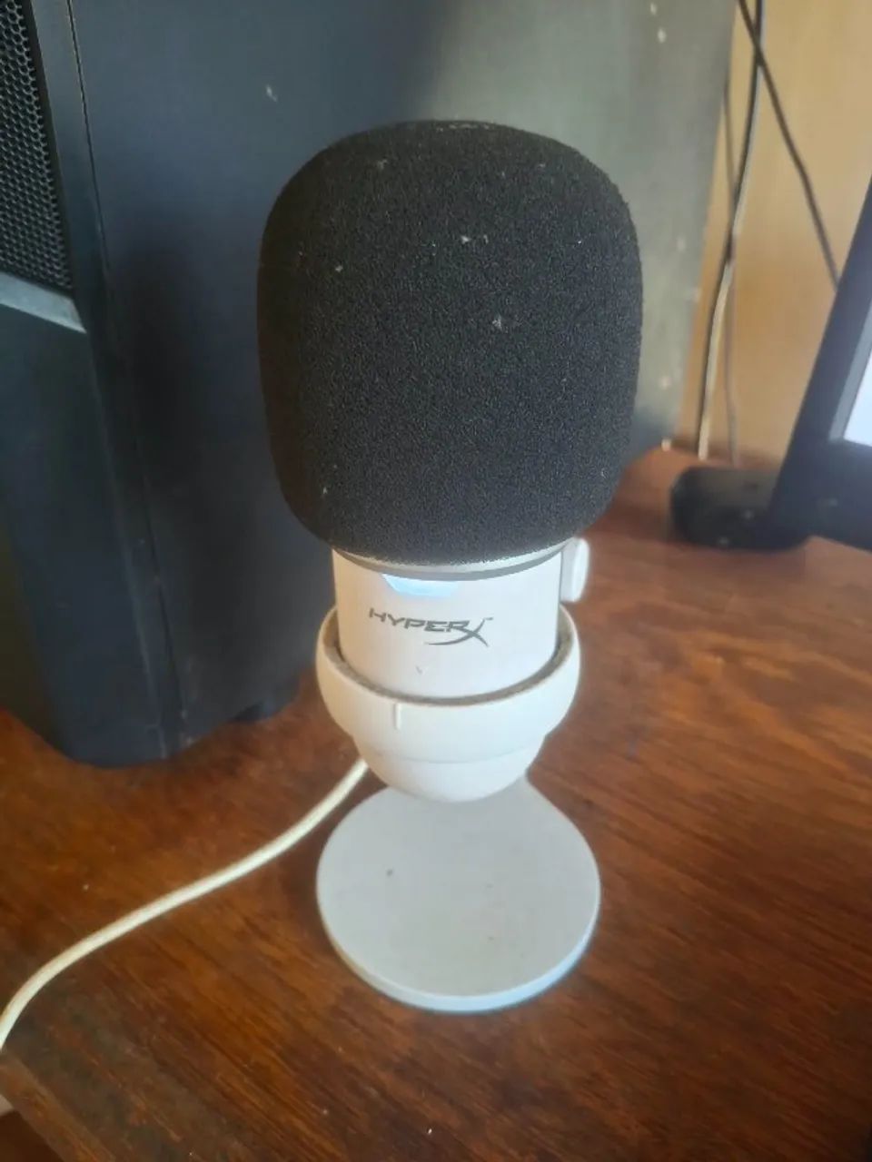 Microfone HyperX SoloCast Branco + Base Original e Espuma - Foto 3