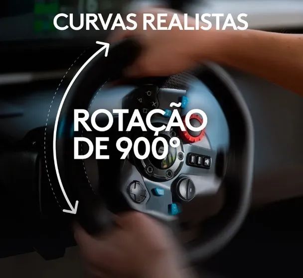 Volante Logitech G29 Driving Force e Pedais com Force Feedback para PS5, PS4, PS3 e PC - Foto 3