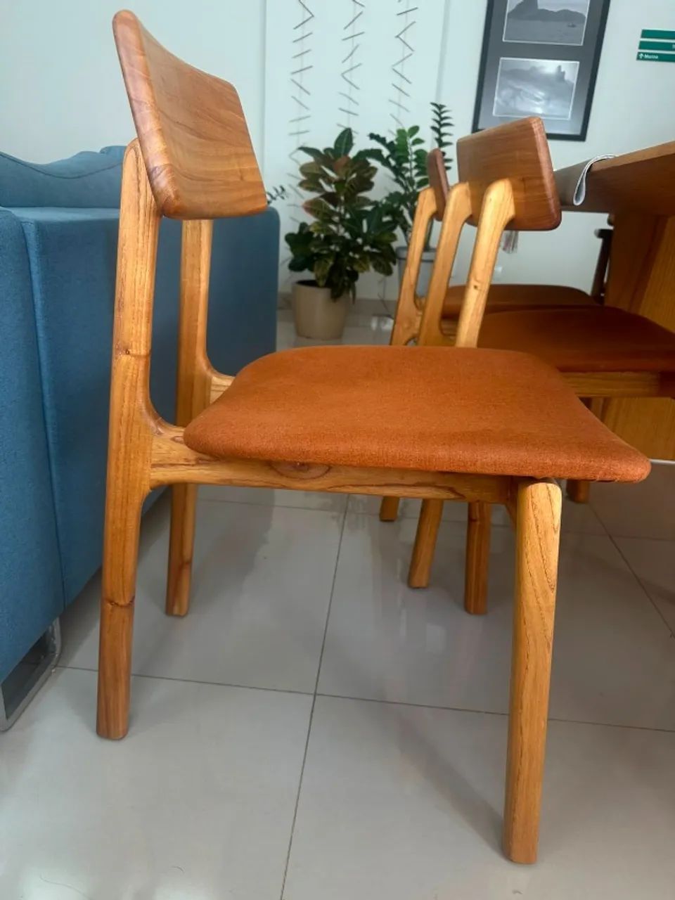 Conjunto de 04 cadeiras sem braço em madeira maciça Cadeira Dera, Líder Interiores - Foto 2