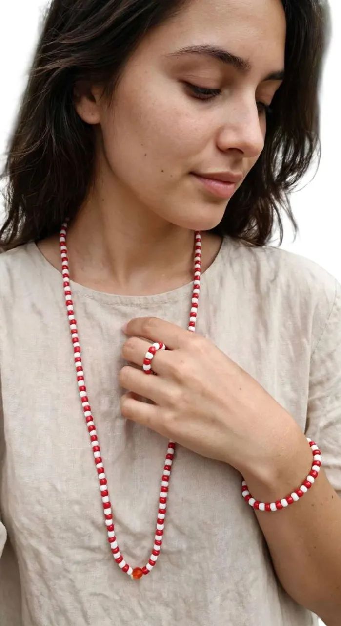 Conjunto Feminino de Joias com Colar 27cm, Pulseira e Anel Elegante - Foto 2