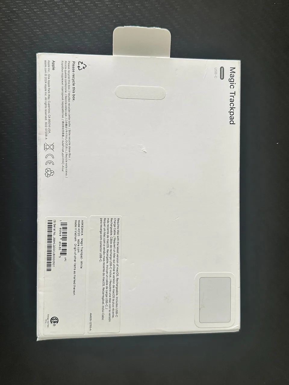 Apple Magic Trackpad Multi-touch Usb-c Wireless - Branco - Foto 4