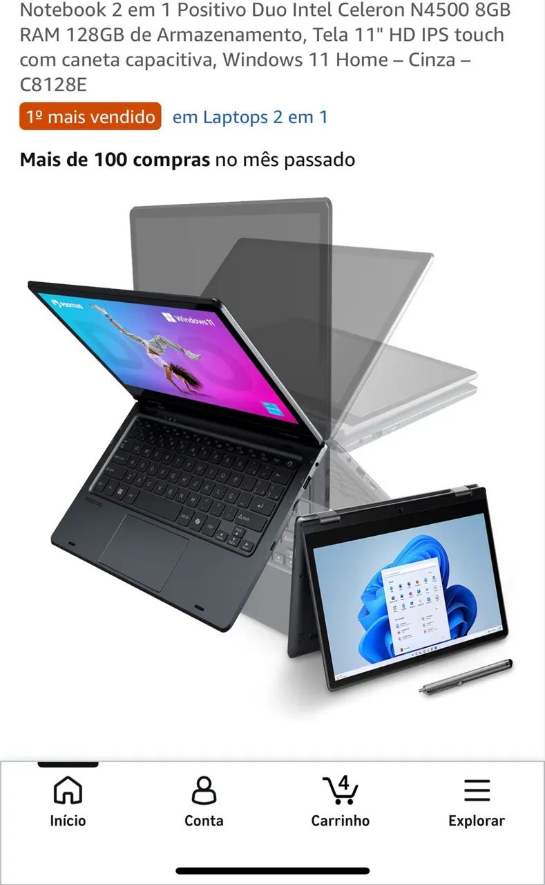 Notebook Positivo 2 em 1