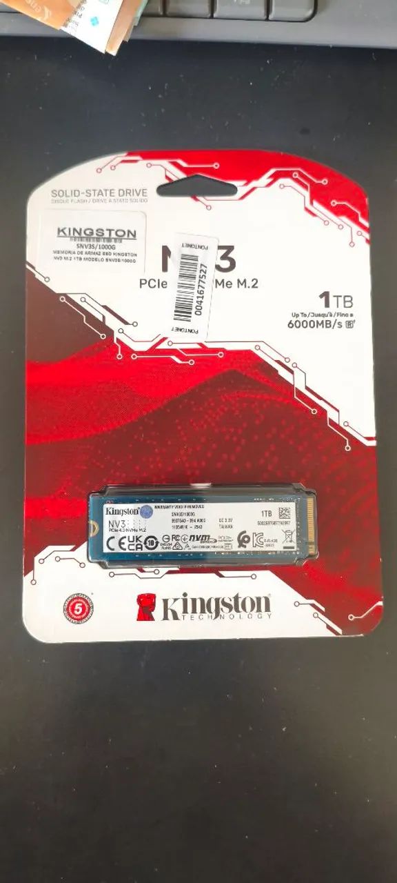 SSD Kingston NV3 1Tb Lacrado!!!