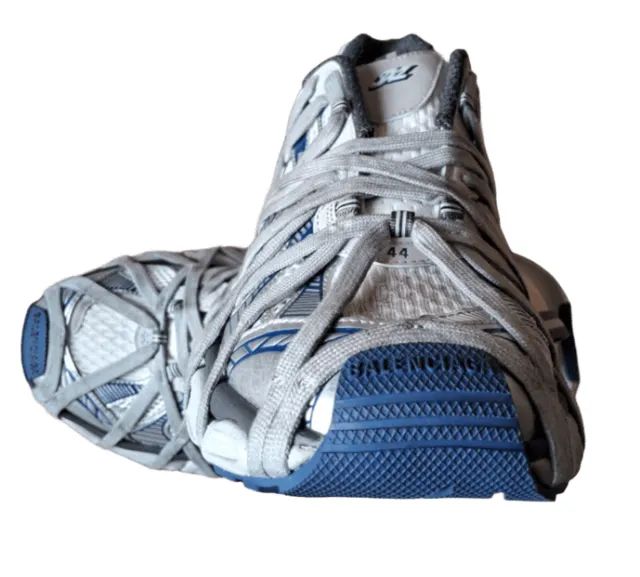 Tênis Balenciaga 3XL 'Extreme Lace' Branco e Azul - Calçados