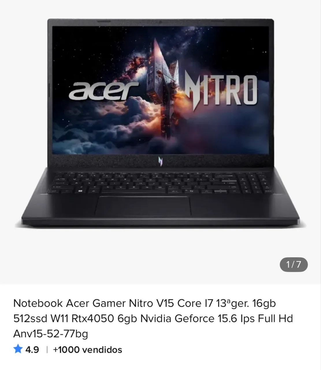 Notebook nitro v15 - Foto 4