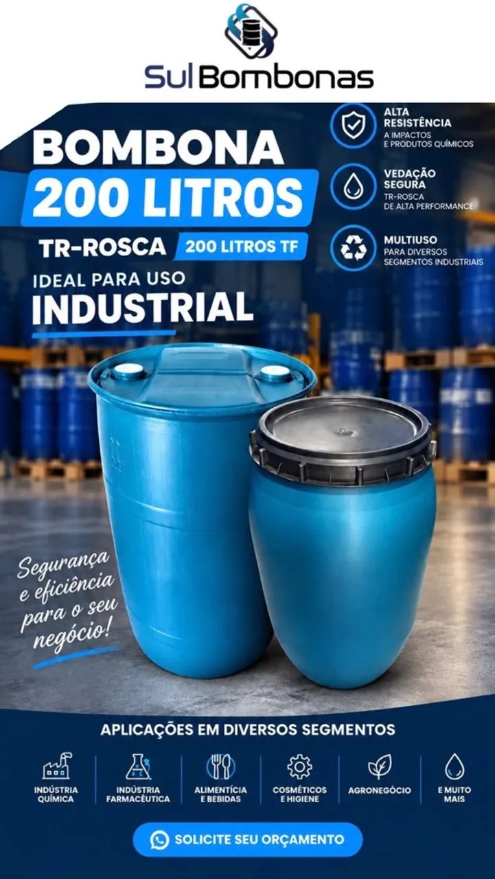BOMBONA NOVA ROSCA OU TAMPA FIXA