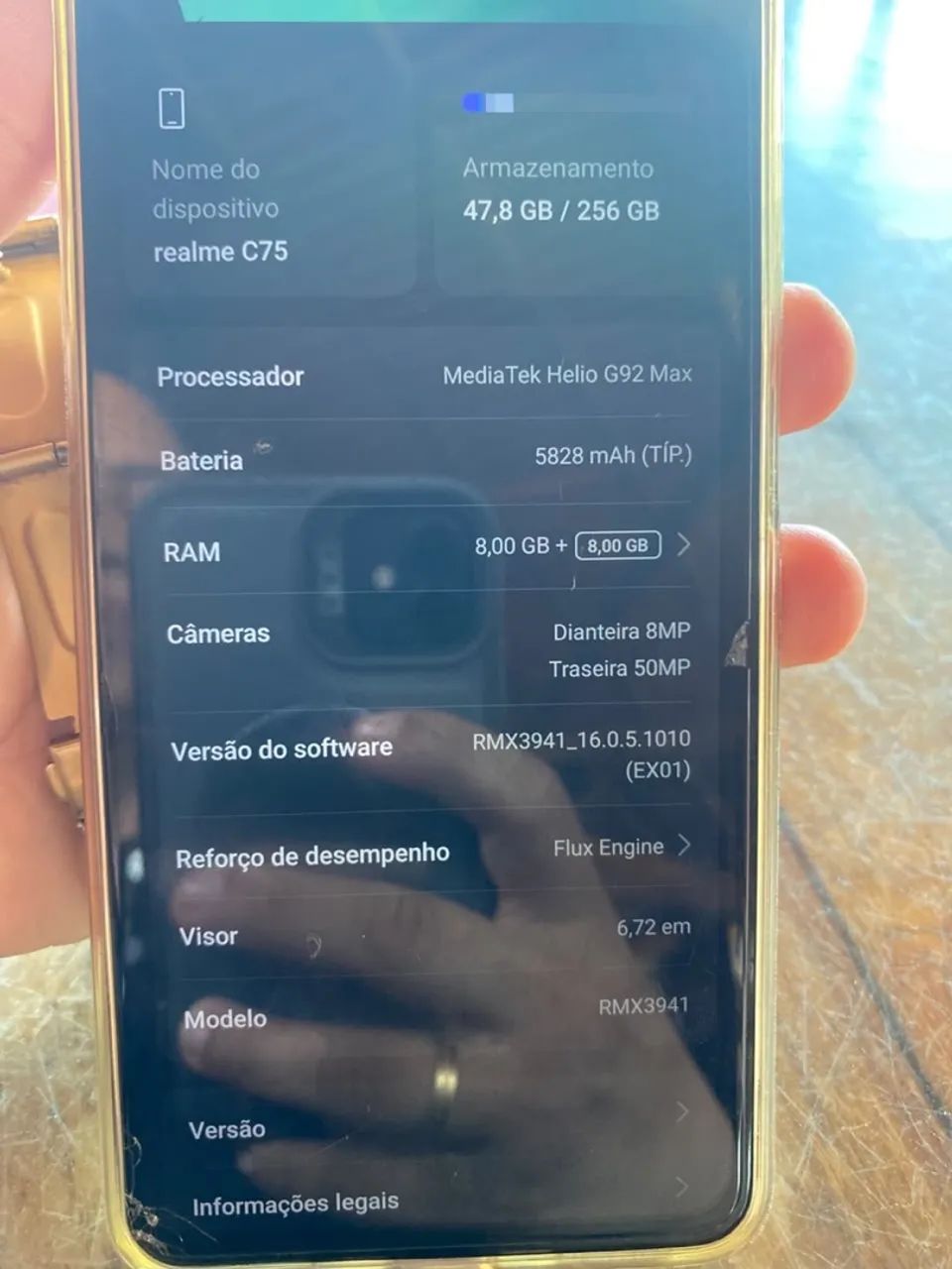 Smartphone Realme C75 Branco 8GB/256GB - Foto 3