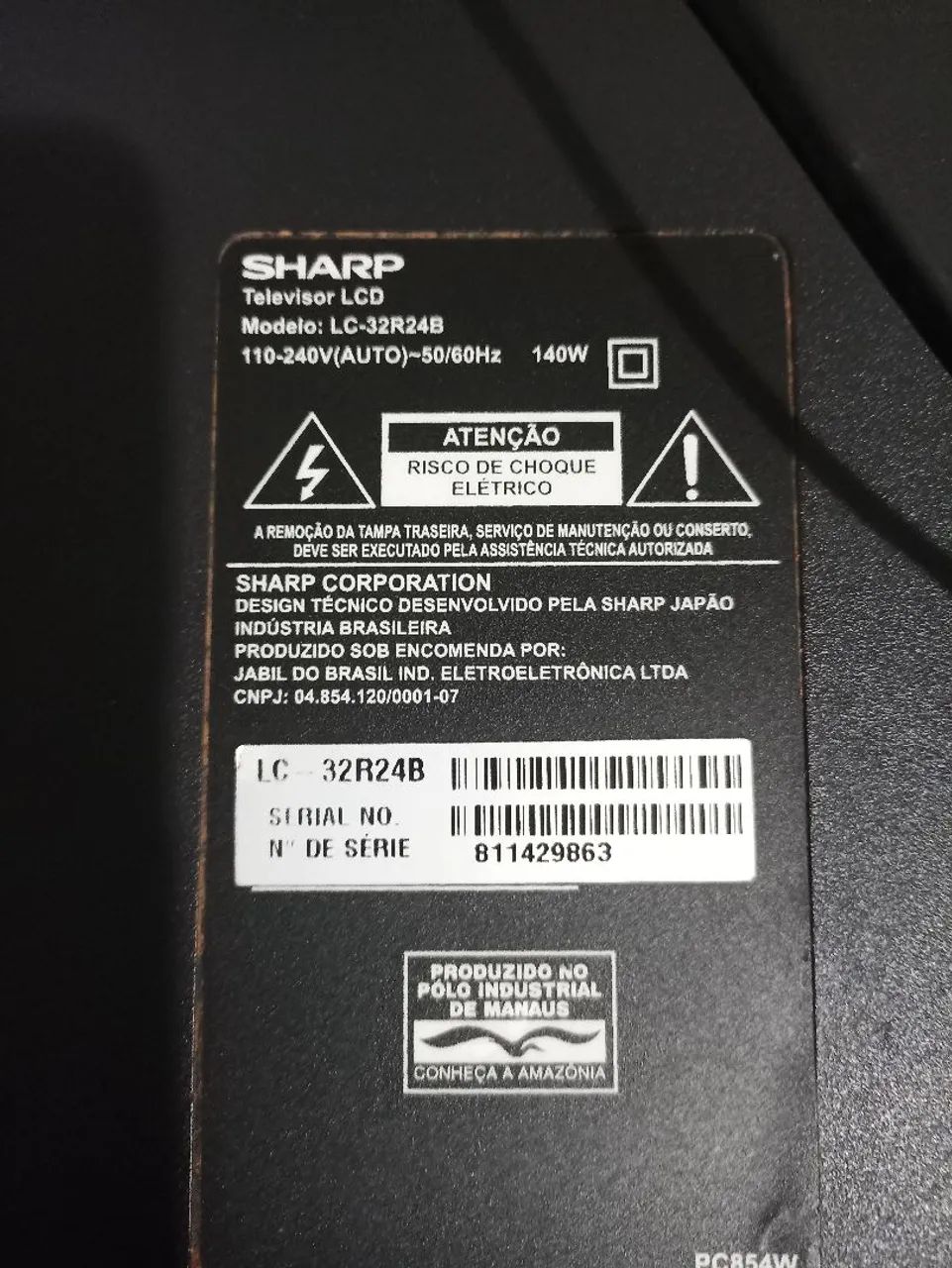 TV HD SHARP 32 POLEGADAS (PRECISA TROCAR PELÍCULA POLARIZADORA) - Foto 5