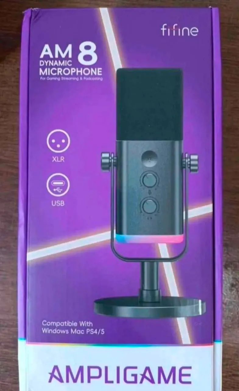 Microfone Gamer Fifine AM8 NOVO RGB - Foto 2