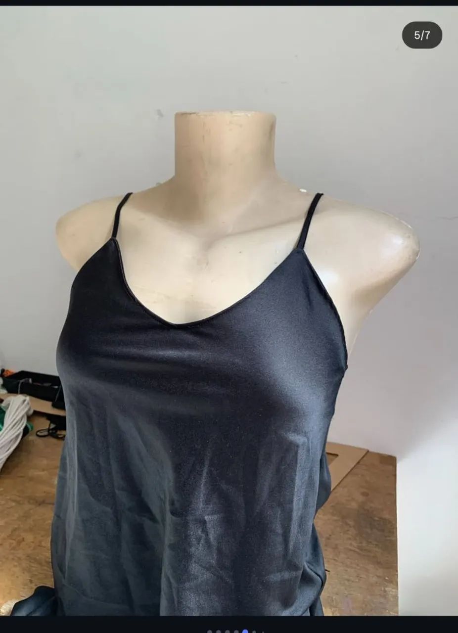 Vestido de alça preto