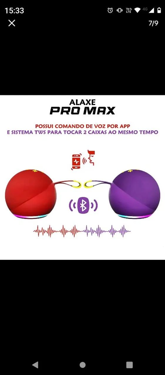 Caixa de som de 15 w com Alex som de boa qualidade de áudio - Foto 2