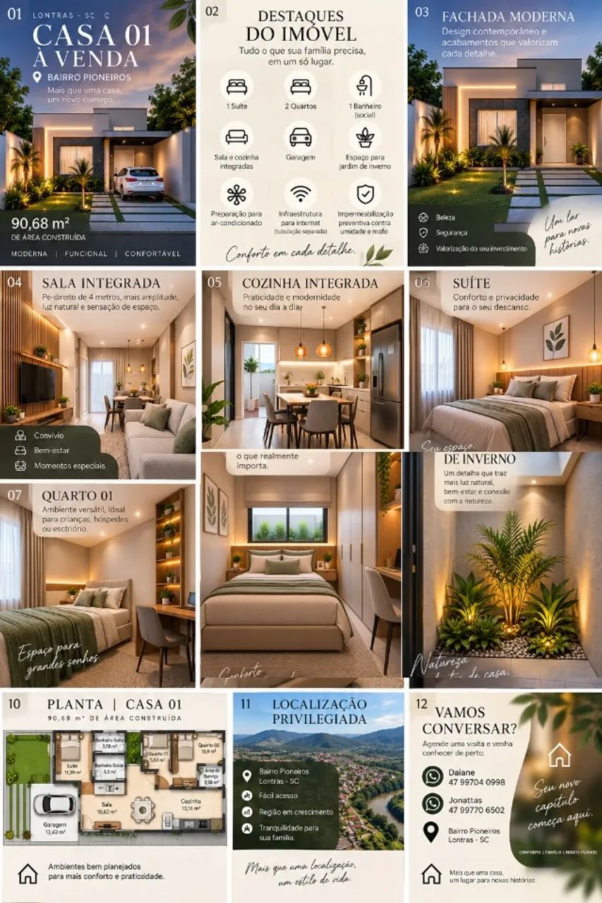 Casa nova em Lontras com suíte e Jardim de inverno e 3 quartos - Foto 3