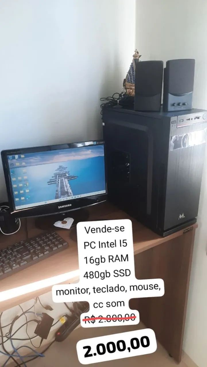 Pc Intel i5 13a Geração 16gb DDR4 480gb ssd