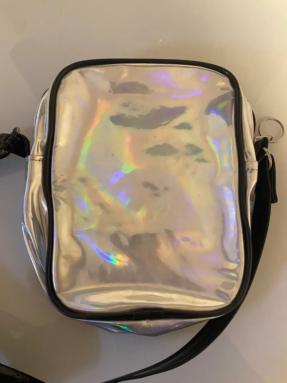 Bolsa prateada 12x22cm