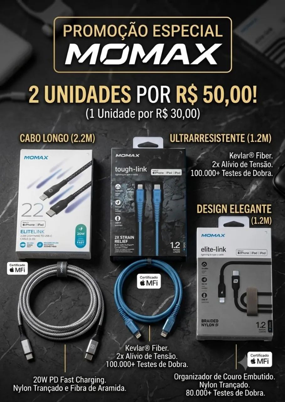Carregador Momaxx iPhone Original 