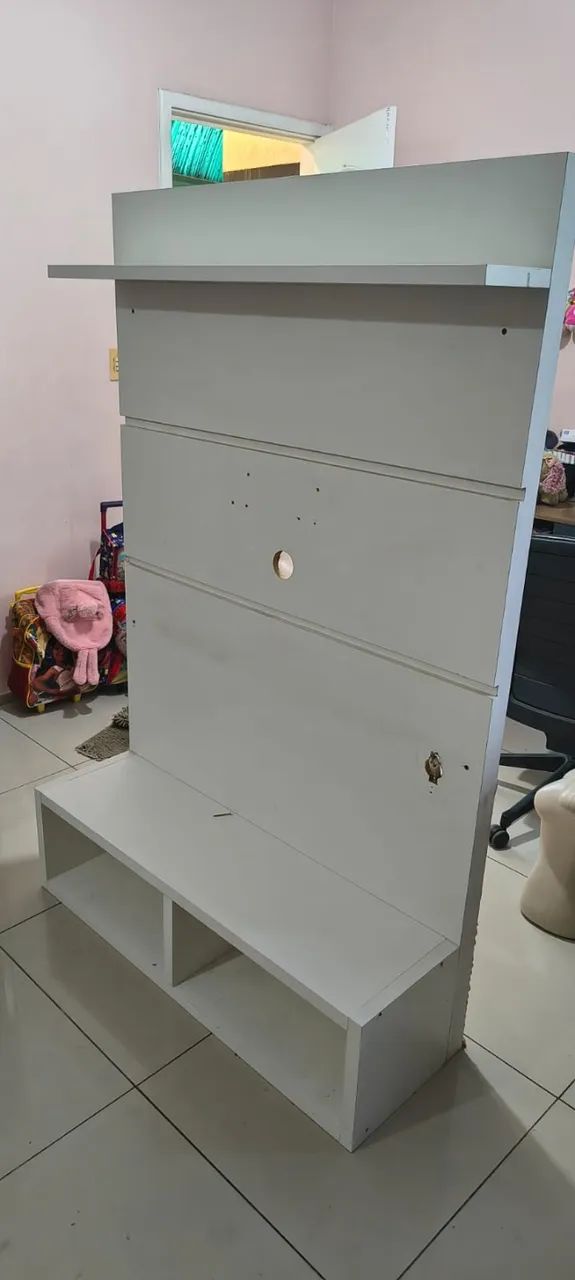 Rack suspenso branco mdf com painel - Foto 5