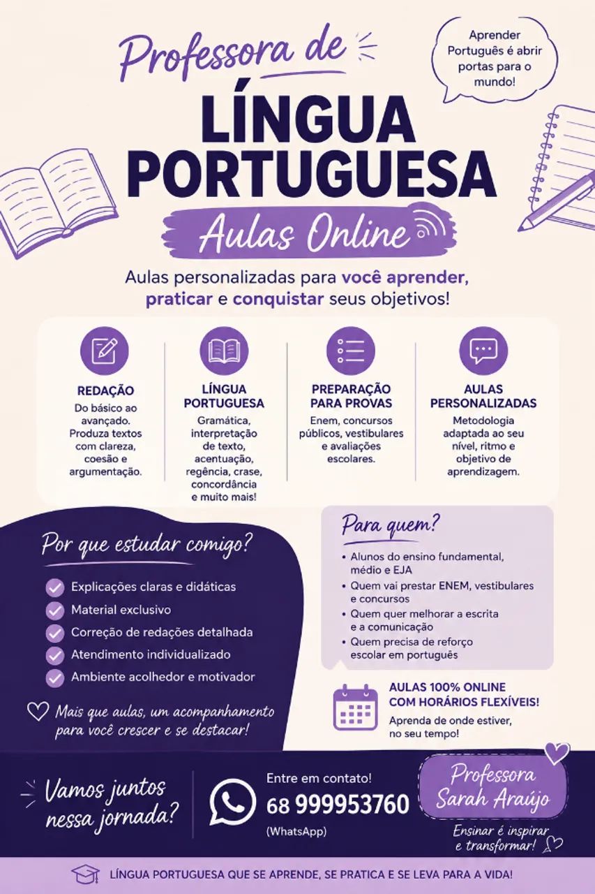 Aulas de Língua Portuguesa 