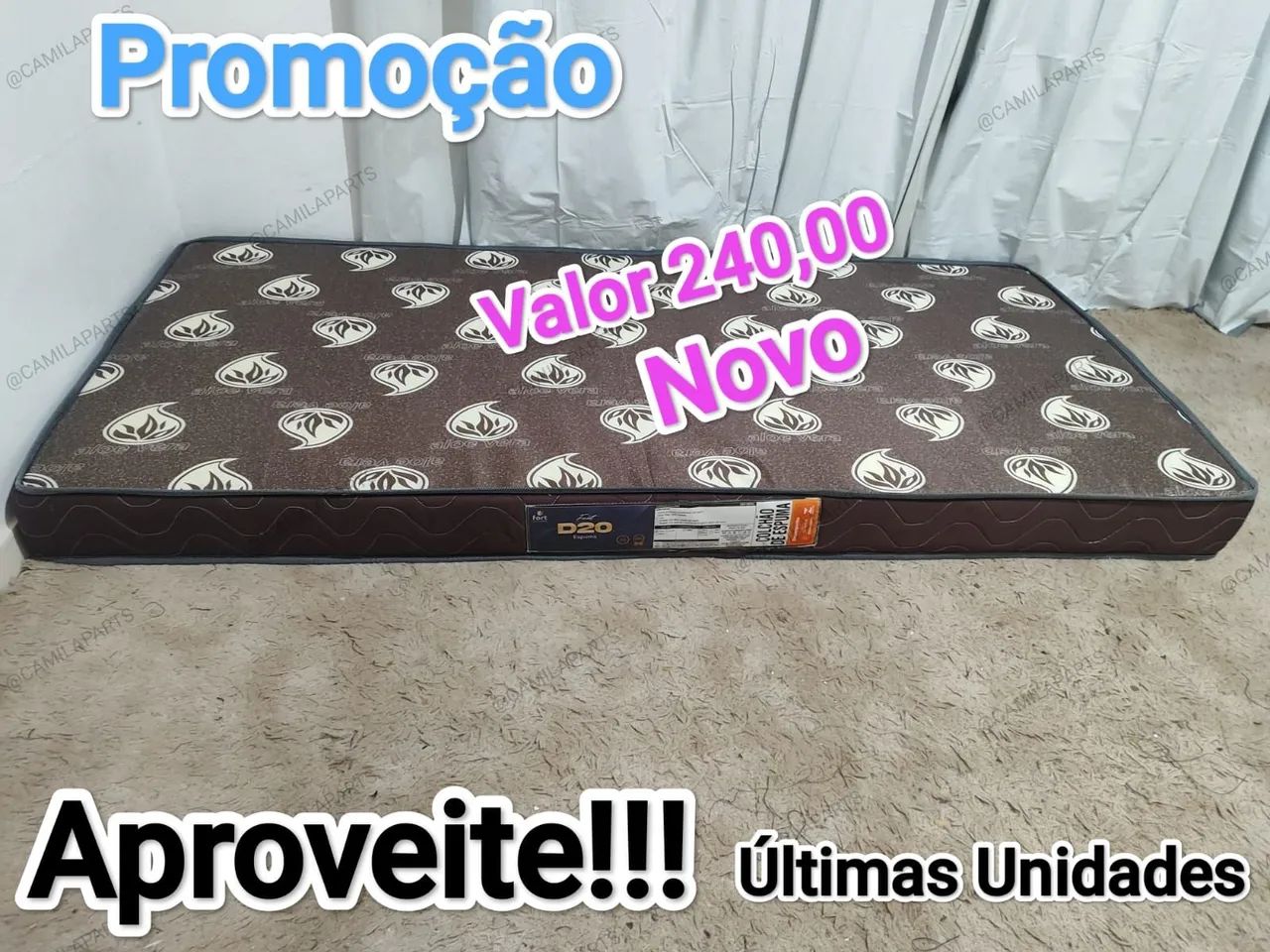 Colchão Solteiro Espuma (NOVO) Entrego  - Foto 4