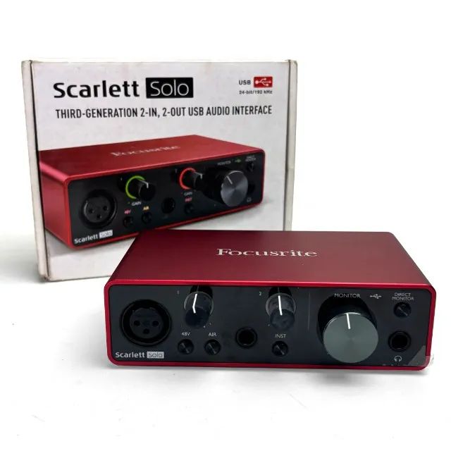 Interface Focusrite Scarlett Solo 3a Gen - Instrumentos musicais