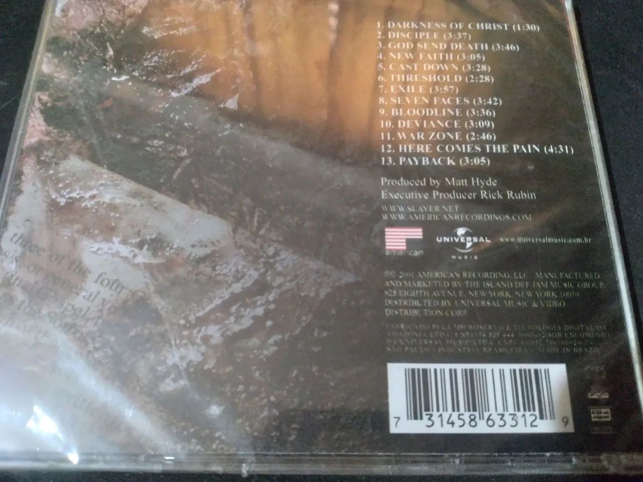 CD SLAYER - GOD HATES US ALL LACRADO - Foto 2