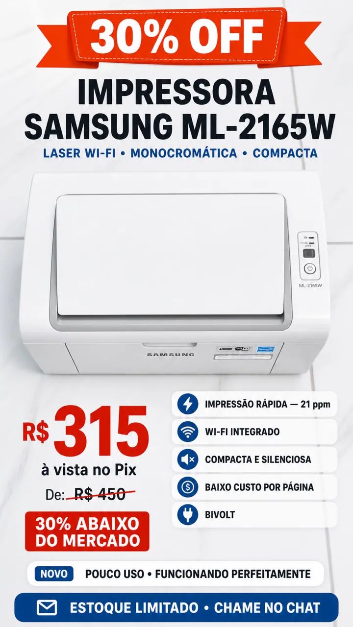 Impressora Samsung ML2165w
