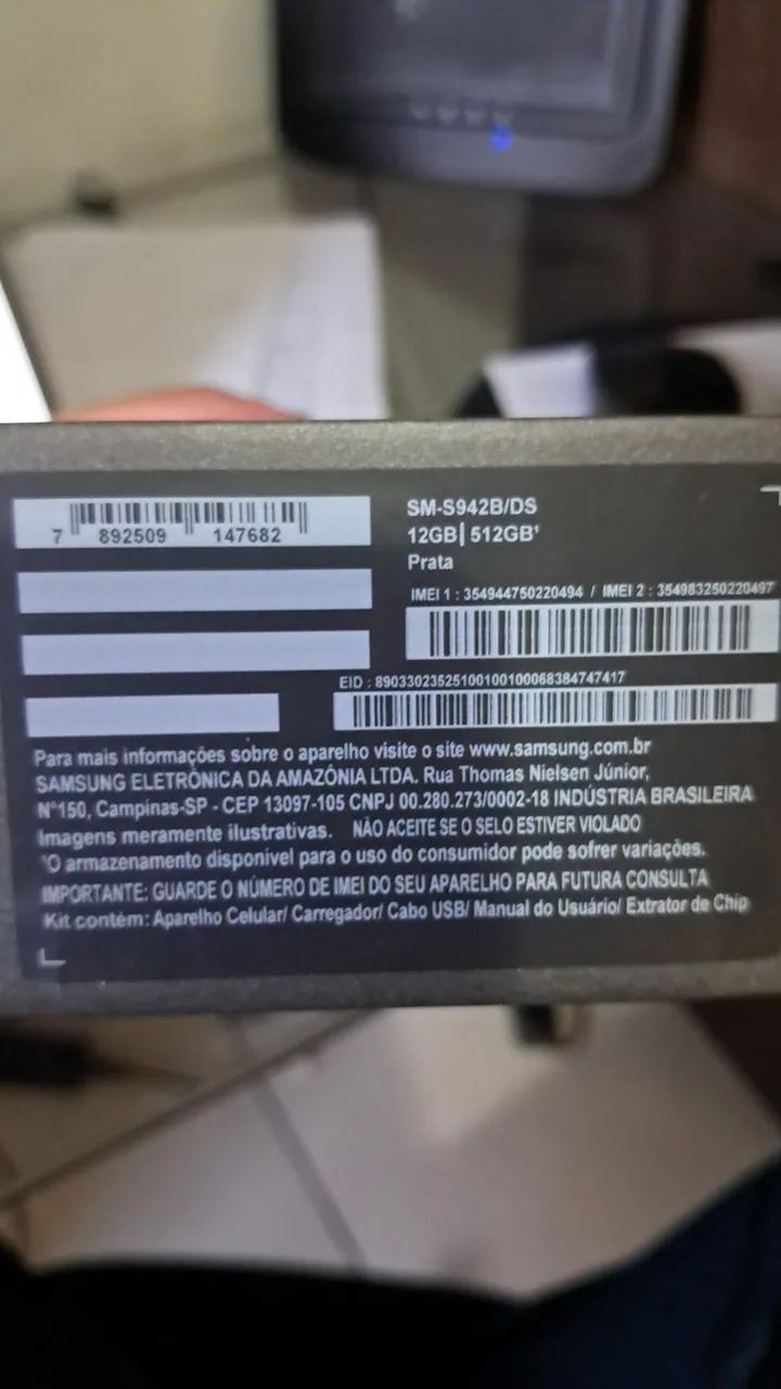 Celular Novo Samsung S26 12Gb 512GB prata