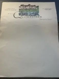 folha de papel de carta do Hotel Quitandinha