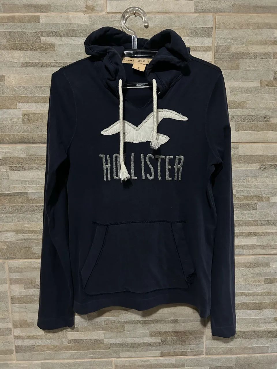Blusa moletom azul Hollister p - Foto 4