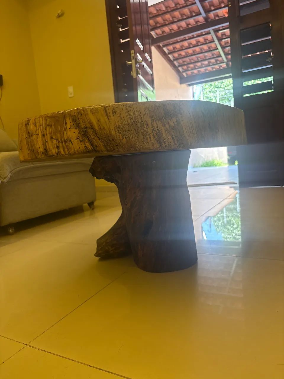 Mesa de Centro Madeira Maciça Artesanal - Foto 3