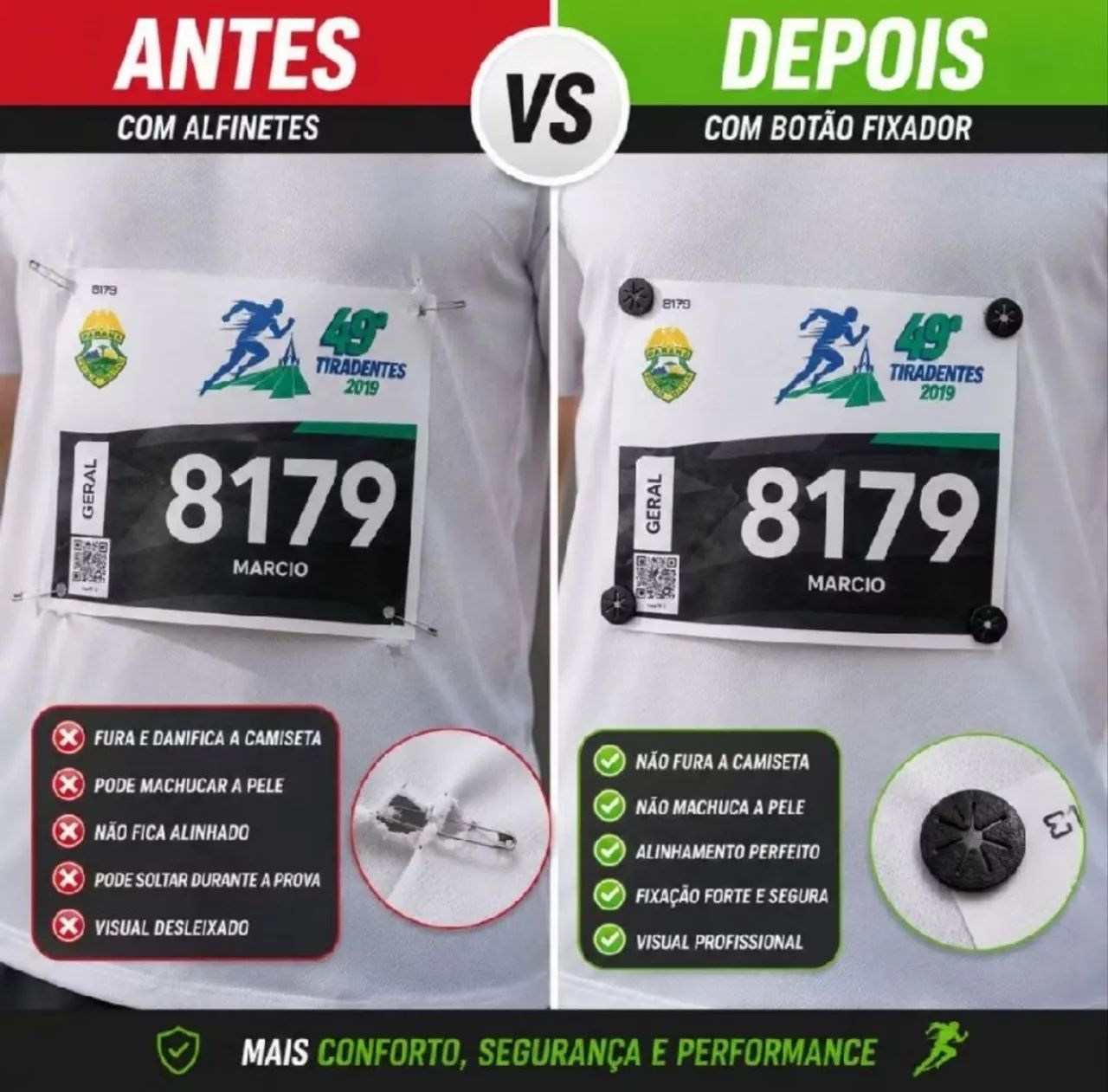 Botton Clip Pressão - Corrida  - Foto 5