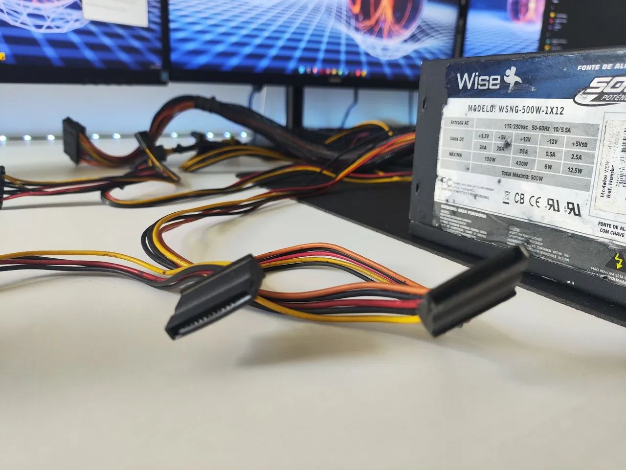 Fonte Wise 500W - Com Conector PCIe 8 Pinos - Foto 4