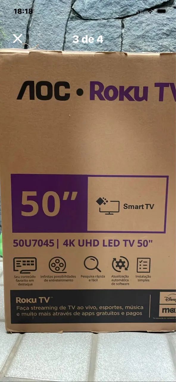 Uma smart tv de 50 polegadas lacrada na caixa muito boa um Ano de garantia  - Foto 3