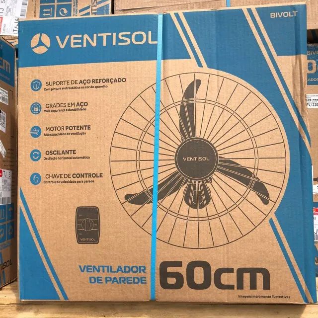 Ventilador de Parede 60Cm - 127V Novos Premium - Ventisol  - Foto 4