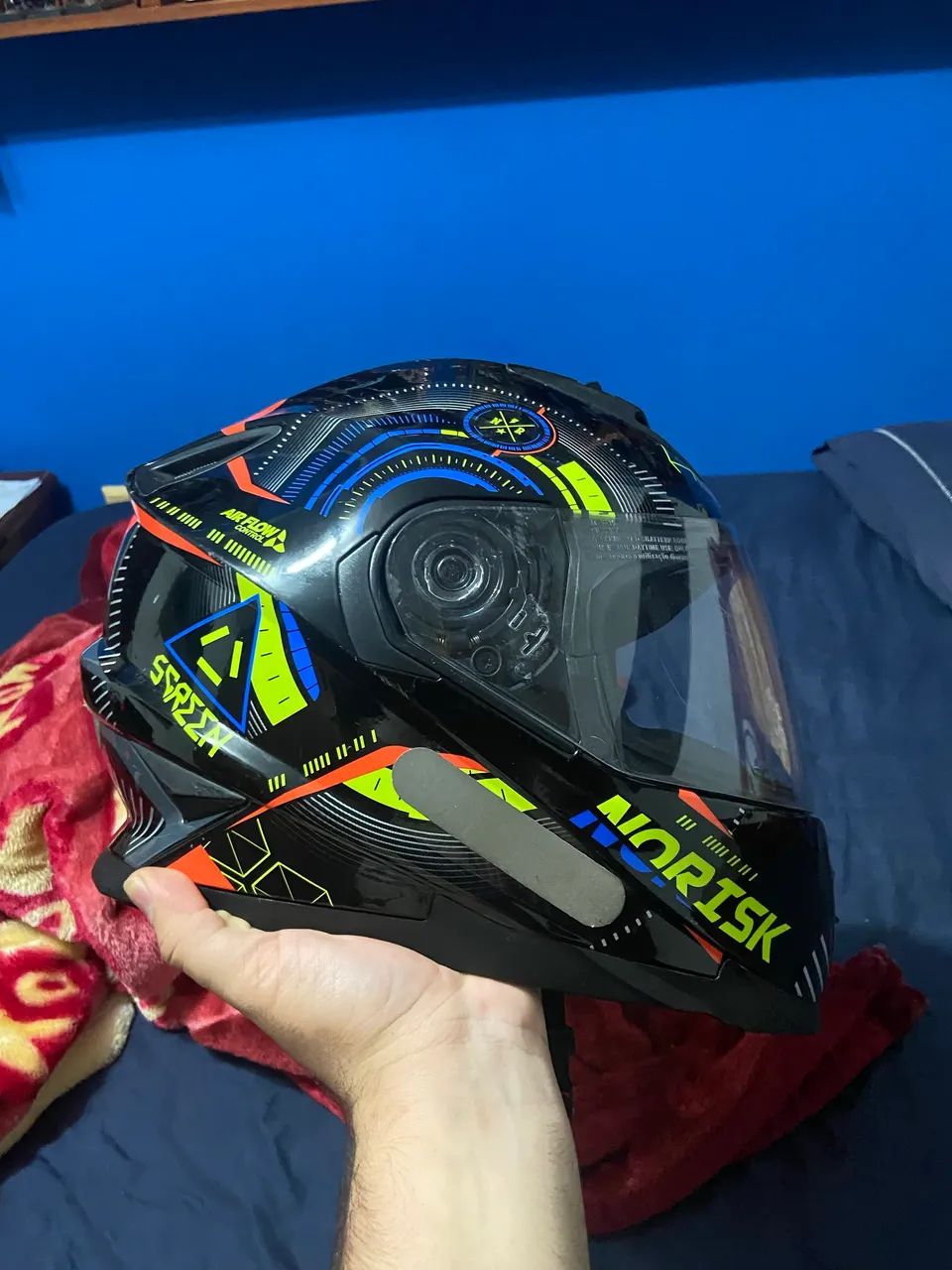 Capacete norisk FF302 SCREEN PRETO  - Foto 2